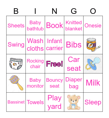Marissa's Baby Shower Bingo Card