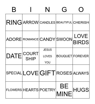 VALENTINES Bingo Card