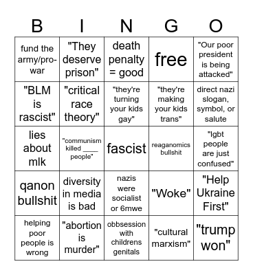 nazi bingo Card