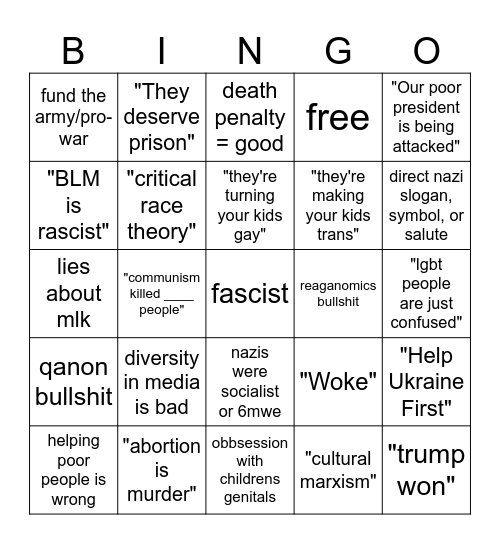 nazi bingo Card