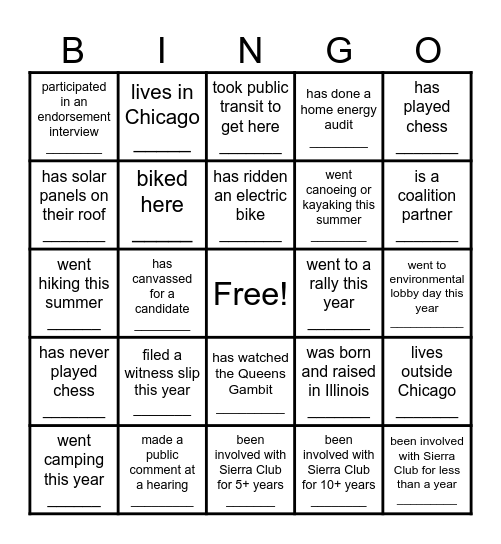 Find someone who... (write their name down) Bingo Card