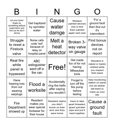 Fire Tech Bingo Card