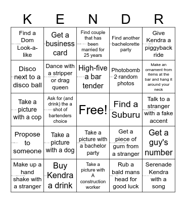 Bachelorette Bingo! Bingo Card