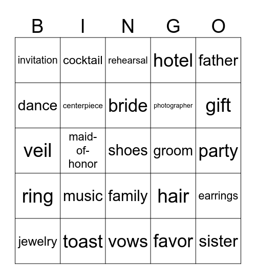 GINA SAYS Bingo Card
