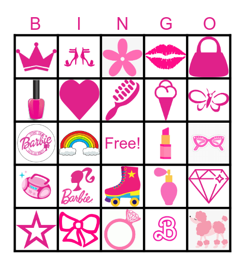 Barbie Bingo Card