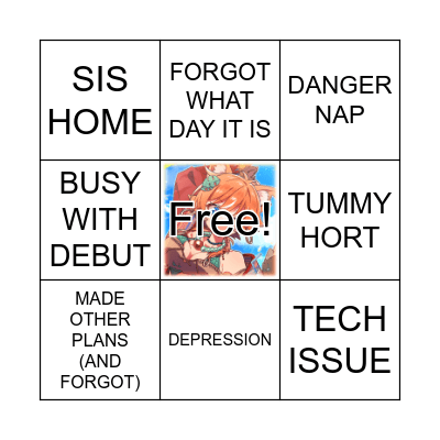 MOZZU DOKO Bingo Card