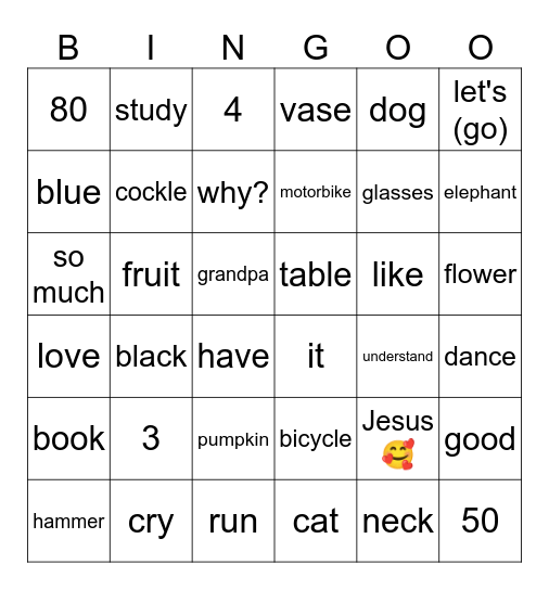 Guide to Pronunciation Bingo Card