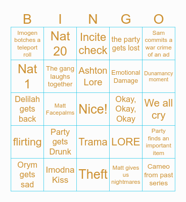 CR C3 E69 Bingo Card