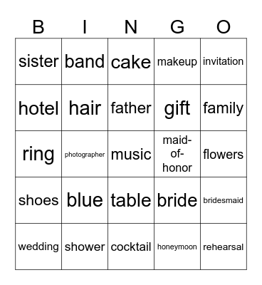 GINA SAYS Bingo Card