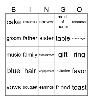 GINA SAYS Bingo Card