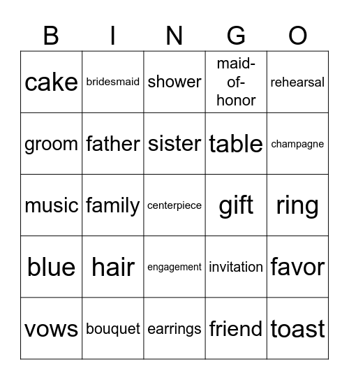 GINA SAYS Bingo Card