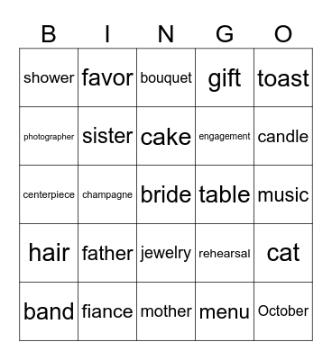 GINA SAYS Bingo Card