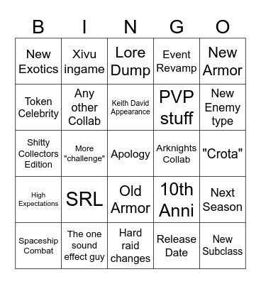 Final Shape BINGO Card