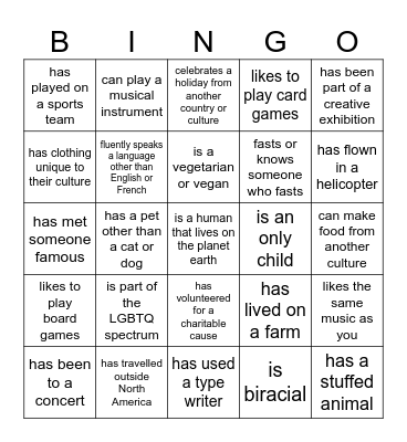 Diversity Bingo - Fabulous RA 2023 Edition Bingo Card