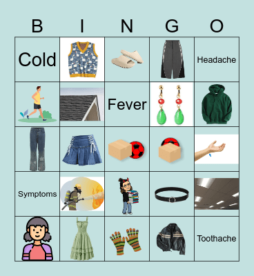 VOCABULARY A1.2 Bingo Card