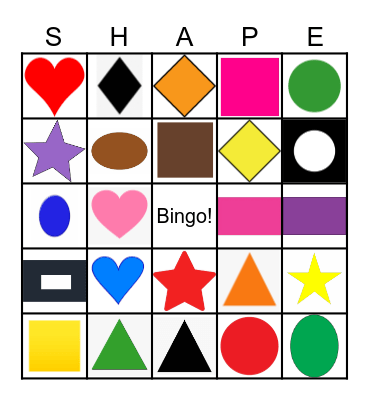 Shapes Bingo Card