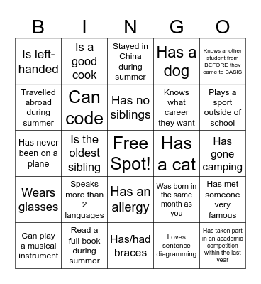 Icebreaker Bingo: Find Someone Who Bingo Card