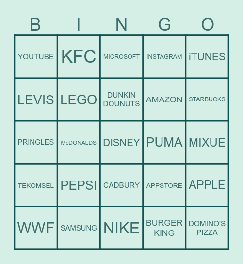 L O G O Bingo Card