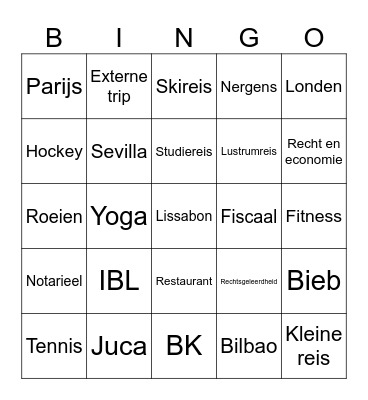 Lotte's Bingo Card