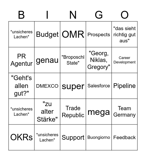Hälls Tschegg oder beste ORKs ever Bingo Card