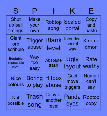 Recent tab bingo Card