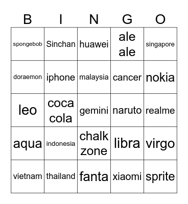 hiro menang Bingo Card