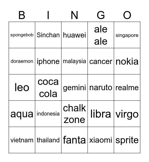 hiro menang Bingo Card