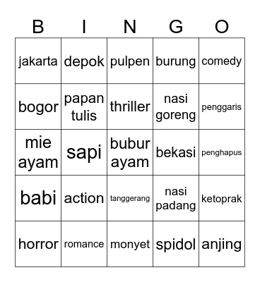 HIRO MENANG LAGI Bingo Card