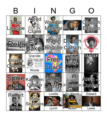 Heritage Month Bingo Card