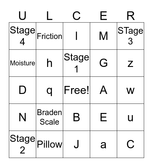 Butt Bingo! Bingo Card