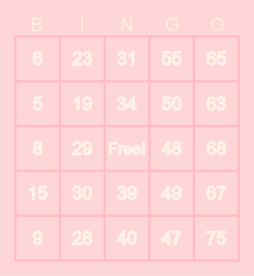 Pastriez x Noah's Treehouse BINGO Card