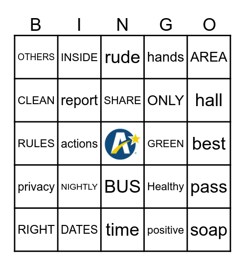 SCHOOL EXPECTATIONS Bingo Card