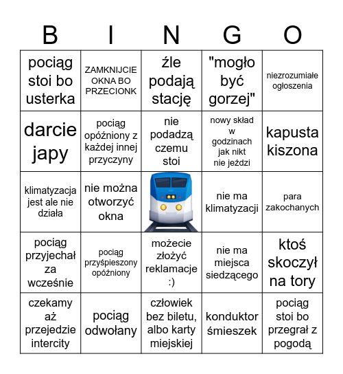 PKP Bingo Card