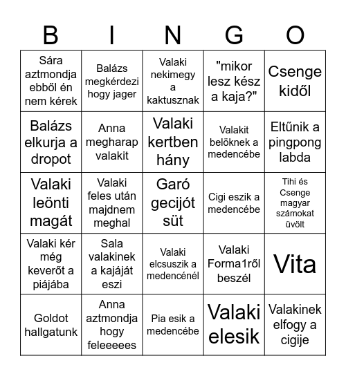 Bogdány Bingo Card