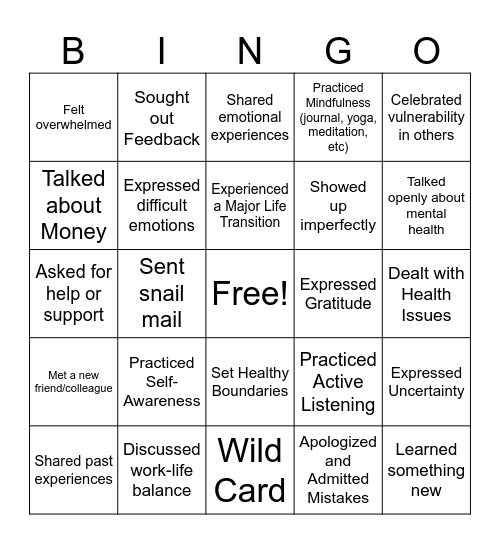 Vulnerability Bingo Card