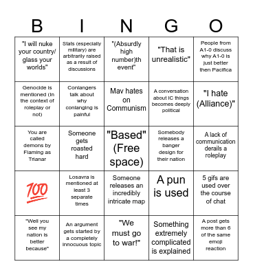 TSPRP chat bingo Card