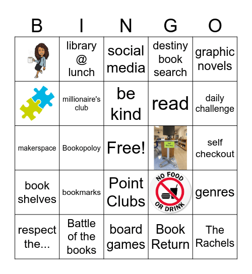 Library Orientation Bingo Card