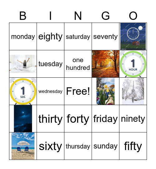 L'heure Bingo Card