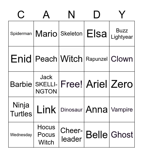 Halloween Bingo Card