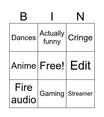 MKI Bingo Card