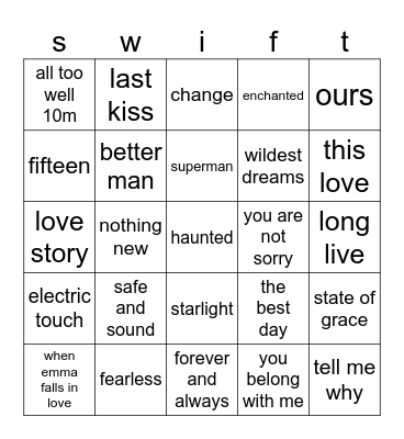 Bingo Card