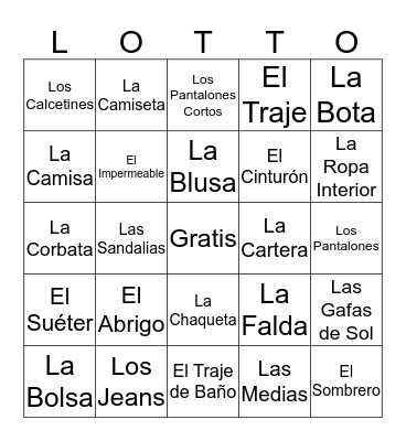 Bingo Card