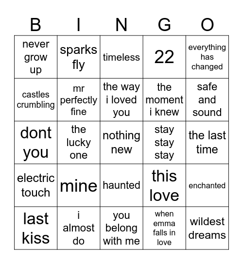 tyunthe1 Bingo Card