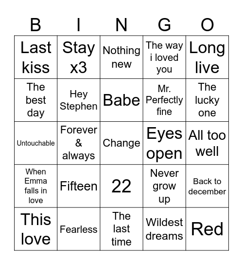 espero ganarr Bingo Card