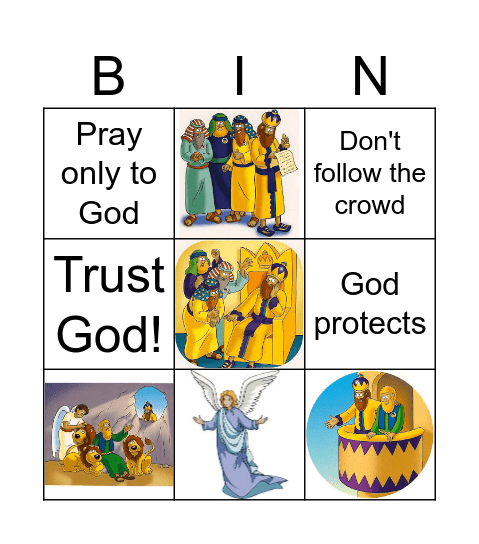 Daniel and the Lions' Den Bingo Card