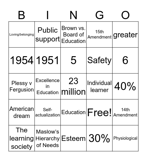 Bingo Card