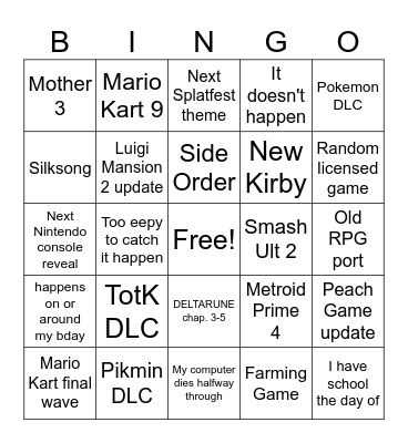 September Direct Bingo Card