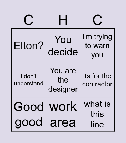 CE4103 Bingo Card