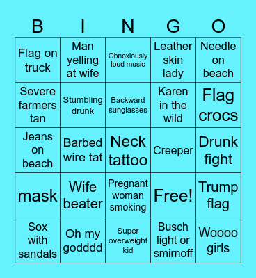 Hampton Beach Bingo Card