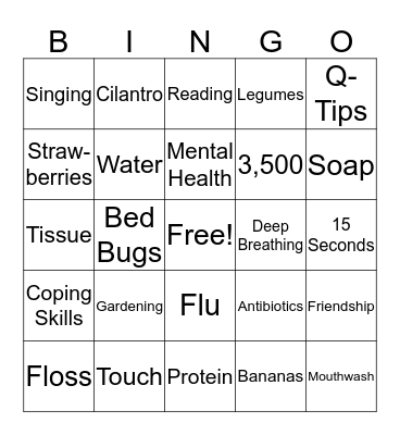 RECOGNITION BINGO! Bingo Card